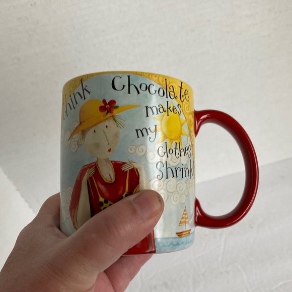 Lang Dan DiPaola Mug Chocolate Makes My Clothes Shrink Coffee Cup - Picture 8 of 8